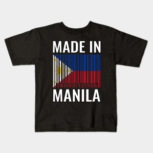 Made In Manila Barcode Flag of the Philippines Kids T-Shirt